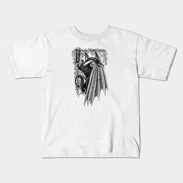 DRACONEM Kids T-Shirt by Thistle Moon